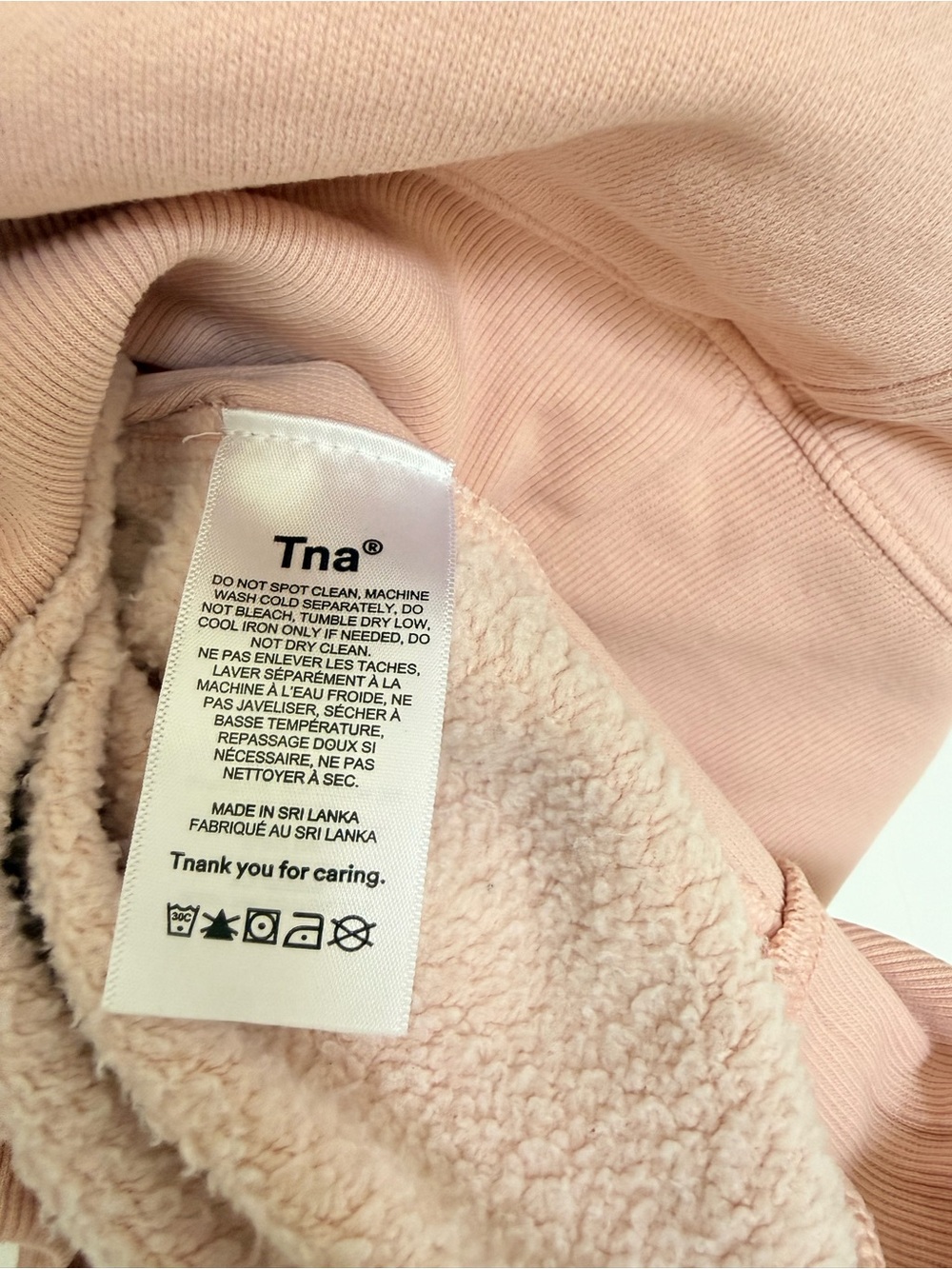 Aritzia Tna CozyAF Fleece Pink Zip Hoodie - Picture 5 of 6